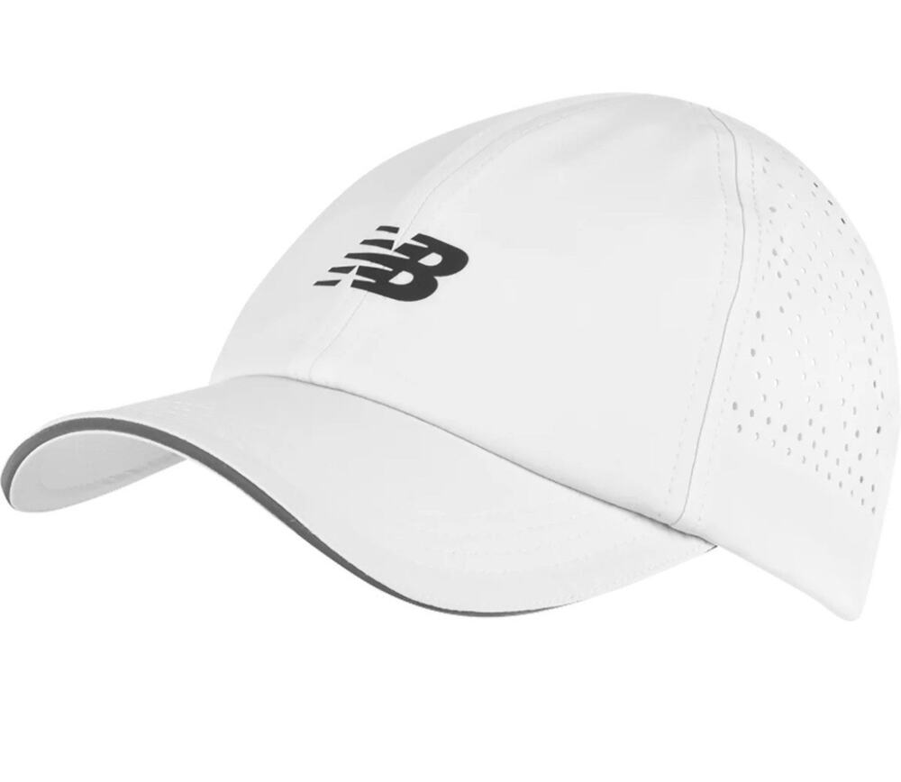 New Balance Unisex White Lazer Perfomance Run Hat